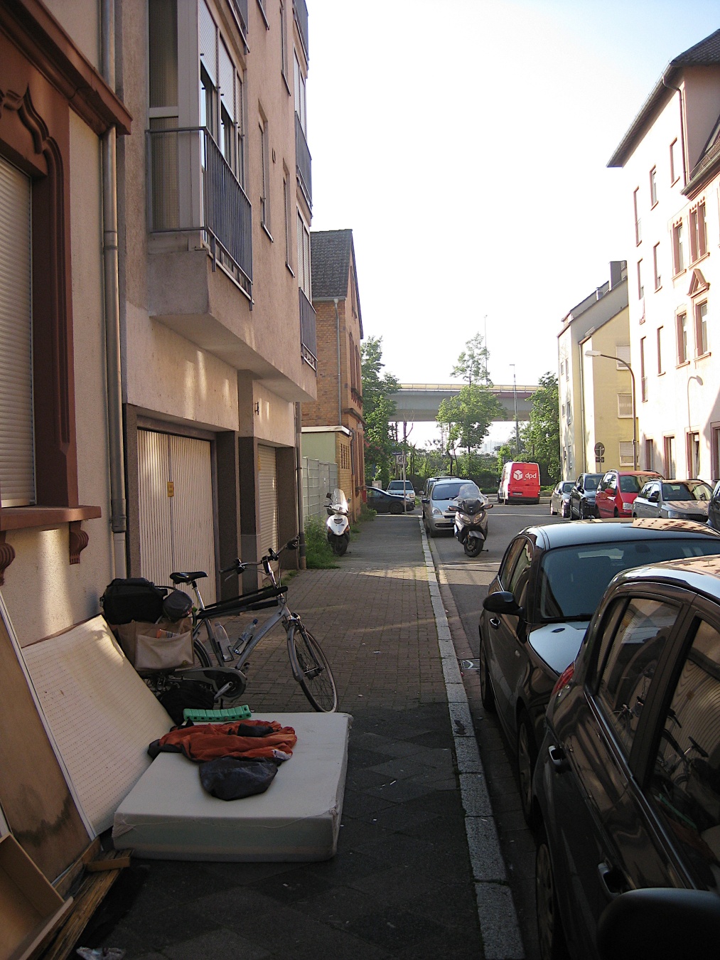 Free outdoor bed in the streets of Ludwigshafen am Rhein.